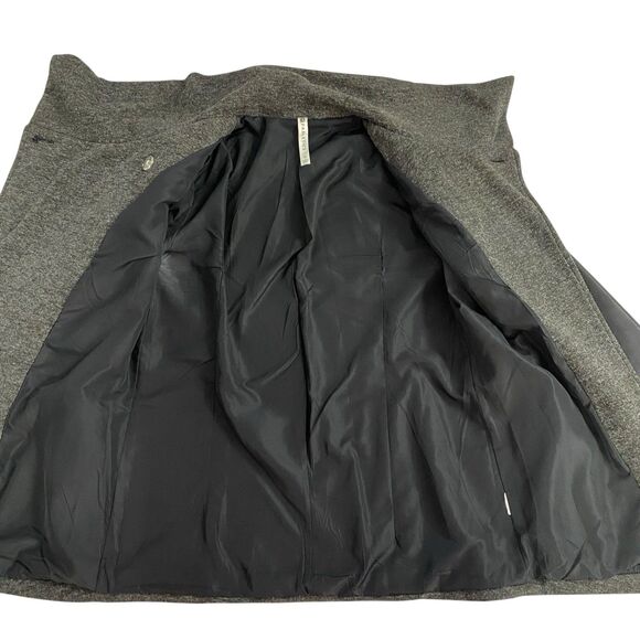 Fabletics Blazer Womens Medium Gray Jacket Contrast Sleeve Officecore Coat Work - Picture 10 of 16